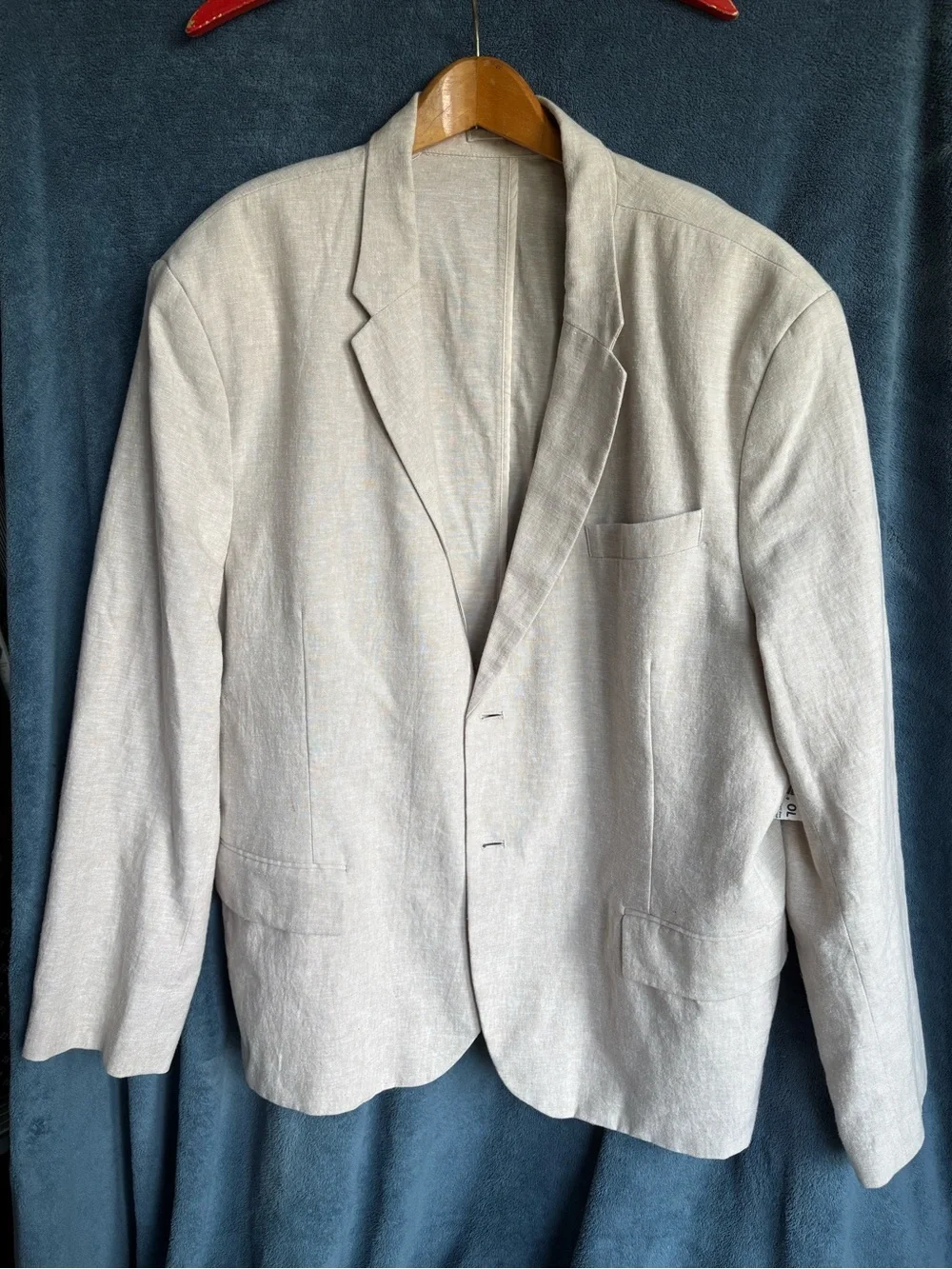 Men's Lightweight Beige Shirt Jacket Blazer